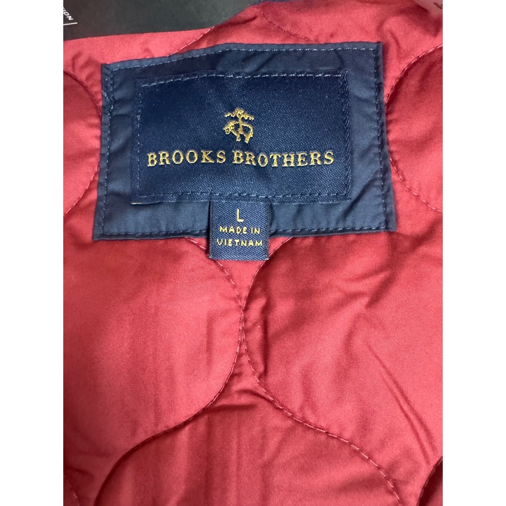 Brooks Brothers Mens Large Quilted Thermore Insulated Jacket Navy Blue Red NWT - Picture 14 of 16